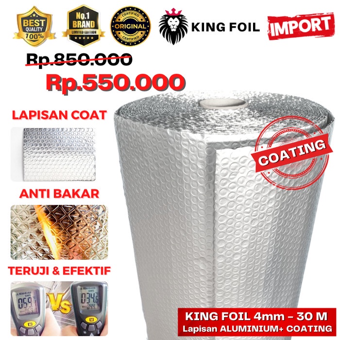 Aluminium Foil Peredam Panas Atap Rumah 30 Meter - 100% Aluminium