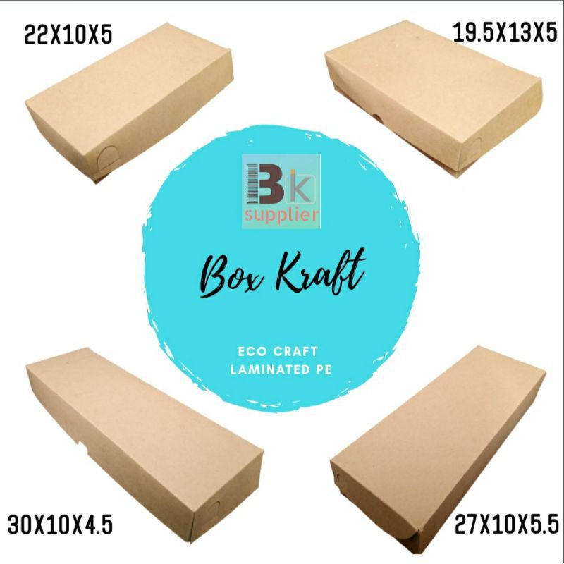 Box Dus Brownies Kraft 1pcs / Dus Brownies / Box Bakery / Dus Martabak / Box Craft Laminated