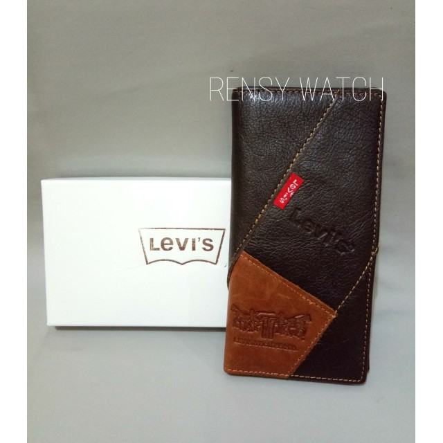 Dompet Kulit Panjang Pria Levi-s Brown