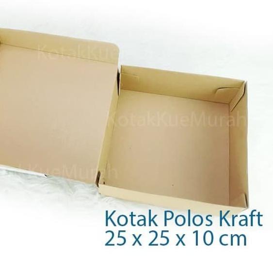 

✷ [10PCS] Kotak Kue Kraft / Dus / Kardus / Box Cake / Lapis Legit 25 x 25 x 10 Cm ◊