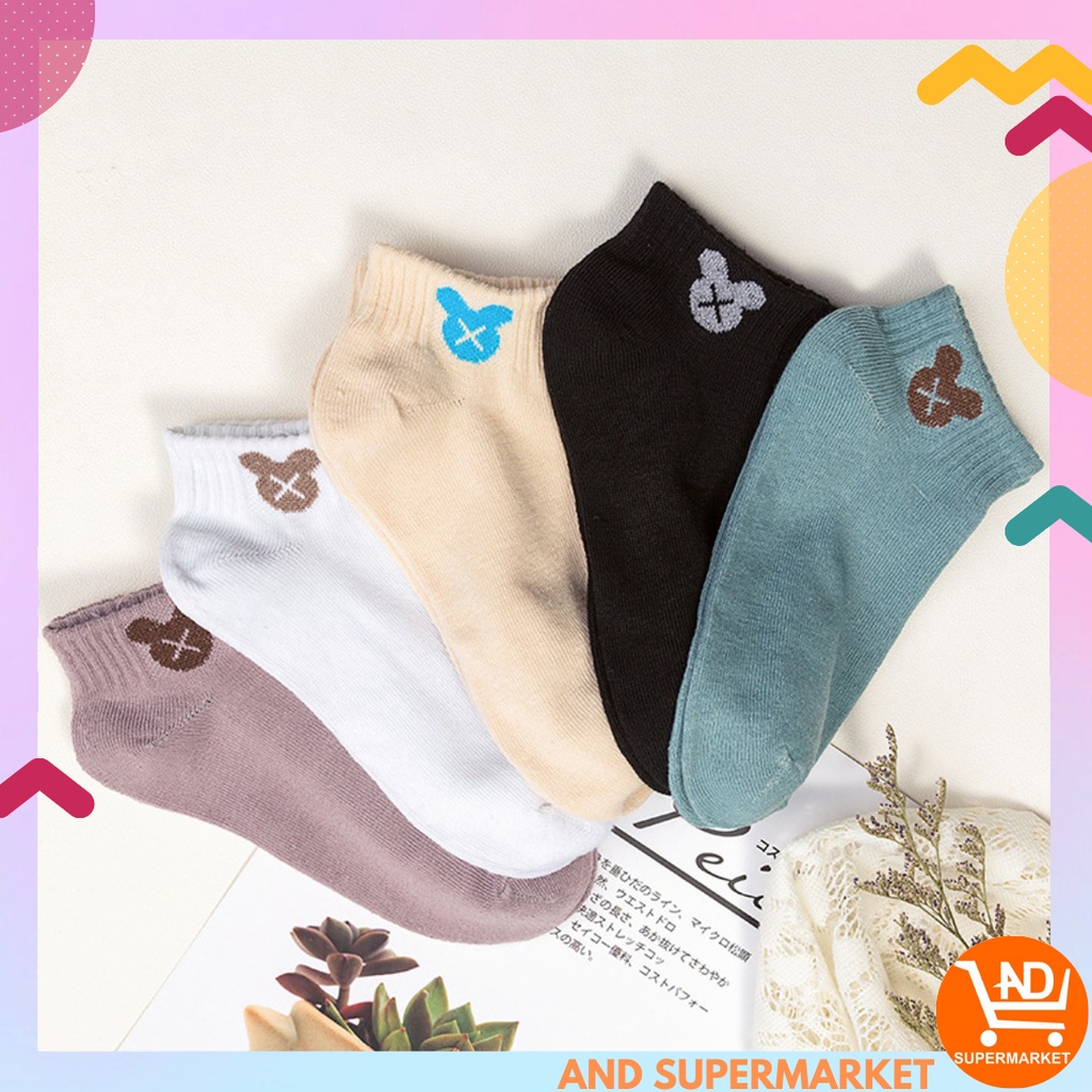 AND COD Kaos Kaki Fashion Unisex Wanita Pria Murah Kaus Motif Semata Kaoskaki Ankle Socks KK14