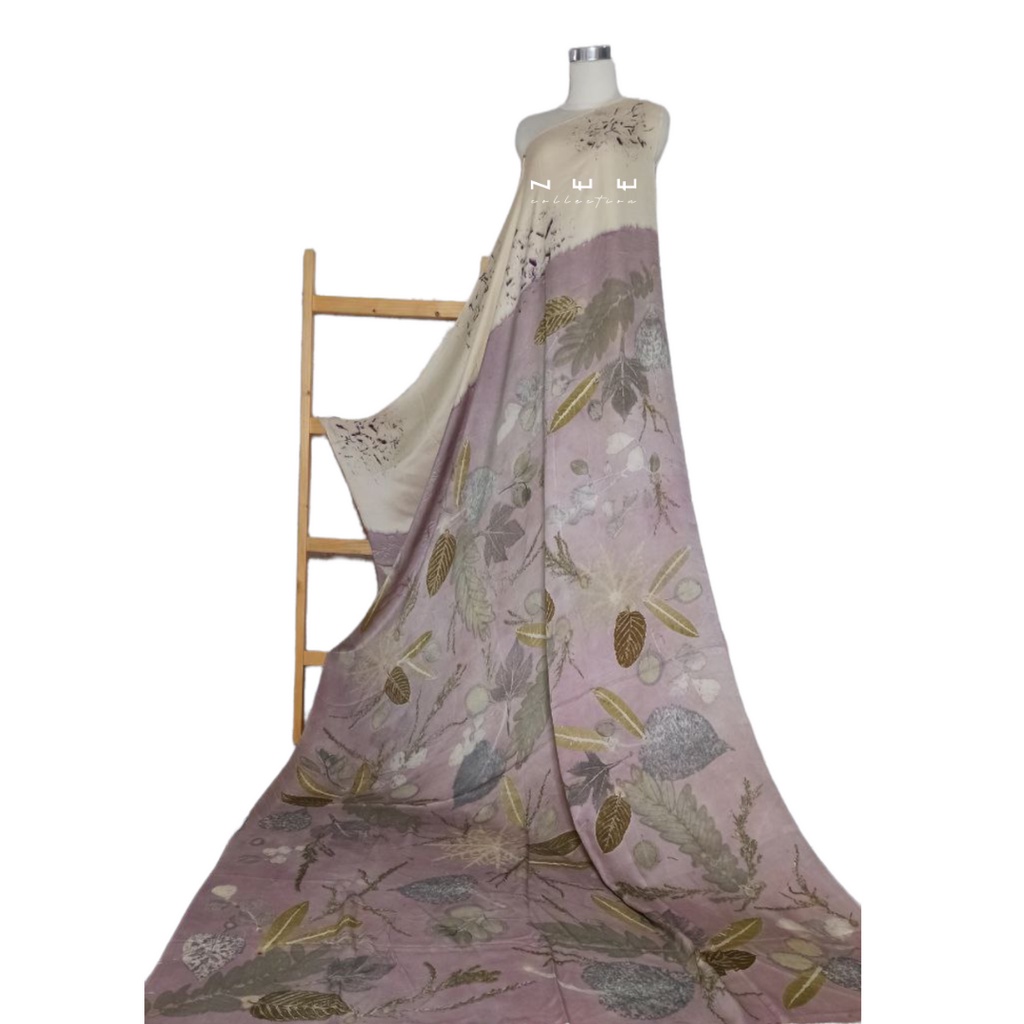 ZEE Ecoprint | Kain Ecoprint Bahan Silk