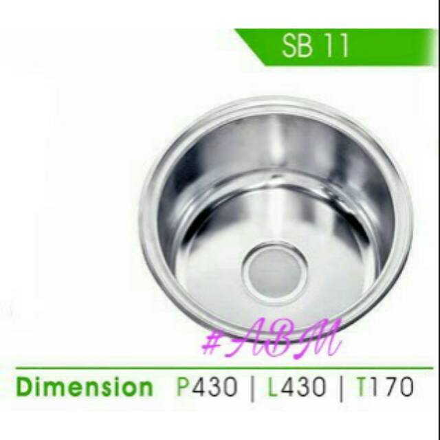 Kitchen sink Bak Cuci Piring  Royal SB 11 Stainless  bulat  