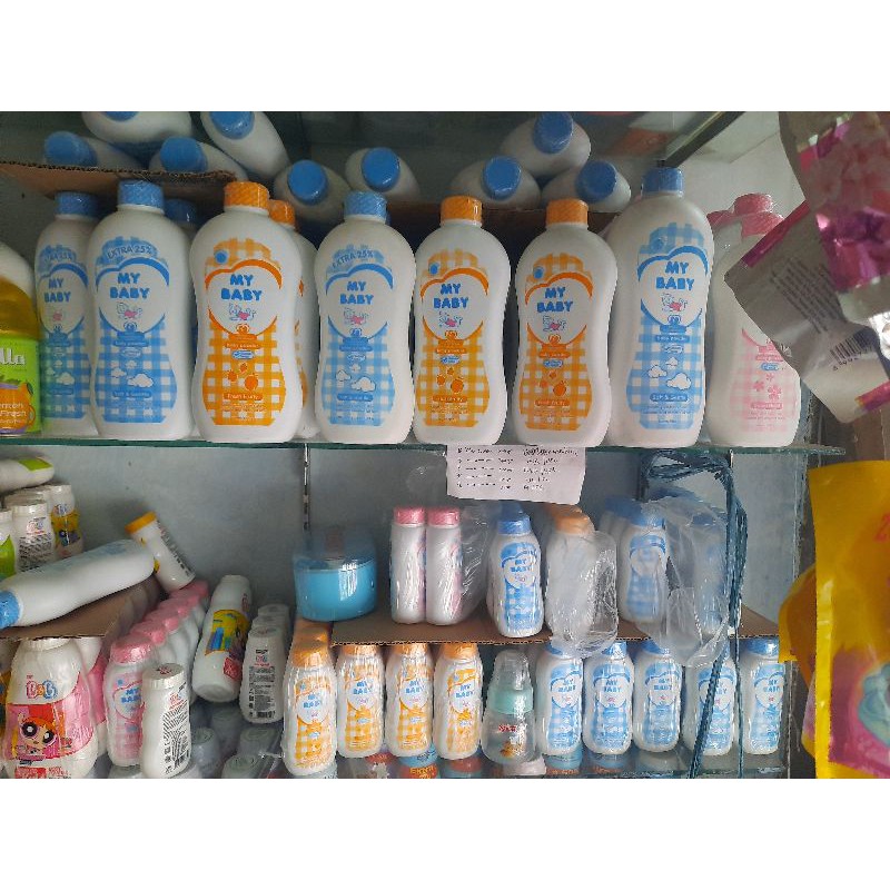 bedak tabur my baby powder 500g 350g 50g 150+38g 50g soft fresh fruity