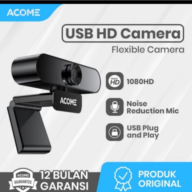 ACOME AWC11 Webcam 1080 HD USB Camera Microphone 360 Noice Reduction