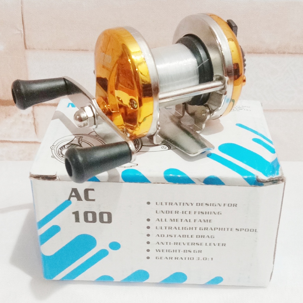 Reel Mini Trolling AC 100 Murah Fishing Troll AC100 Pancing Casting