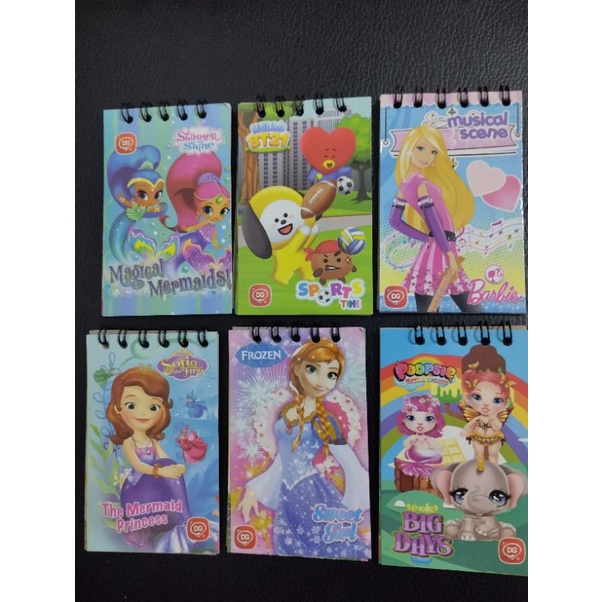 

Buku catatan notes kecil mini fancy karakter disney princess frozen anak cewek ring alat tulis