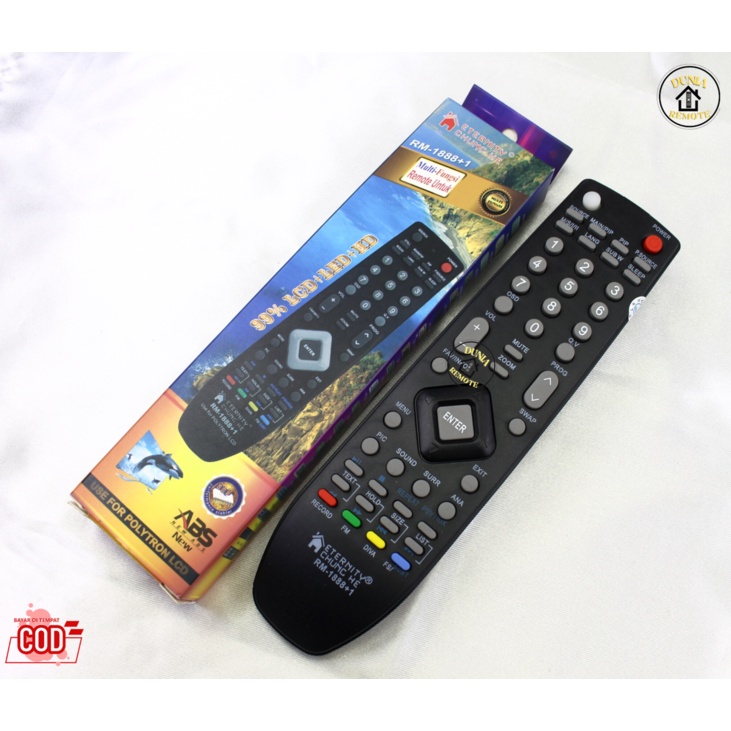 Remot Remote POLYTRON TV LCD LED MULTI UNIVERSAL 1888+1 tanpa setting