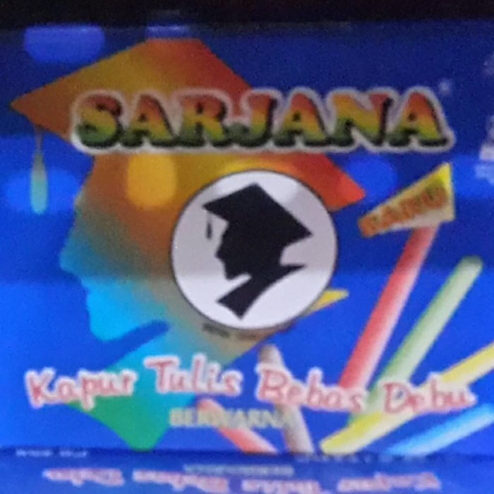 

Kapur tulis papan isi 50 warna