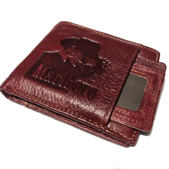 Dompet lipat pria kulit asli marlboro impor