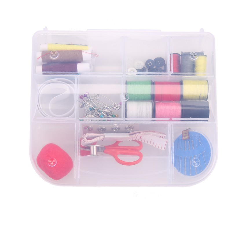 Sewing Box Kit Set - Tool Alat Jahit Menjahit dengan Box Transparent DELUXE