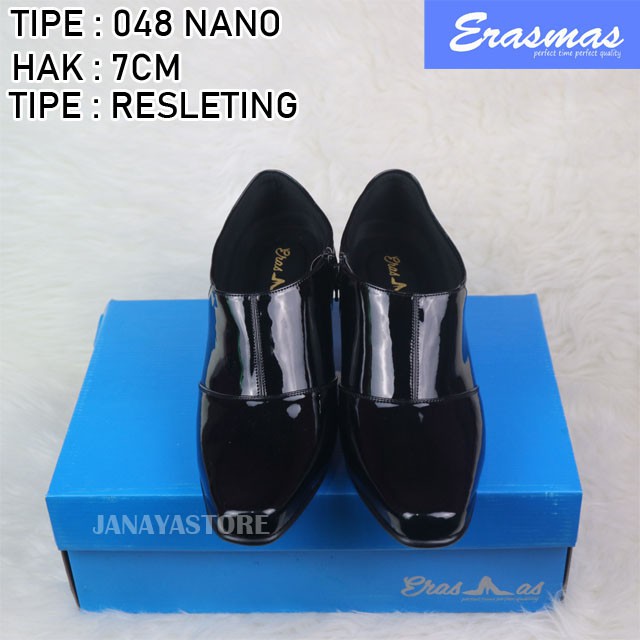 Sepatu PDL Sus 048 Erasmas Resleting ANGKLE BOOT Polwan Kowad DISHUB POL PP HAK 7CM ANKLE BOOT