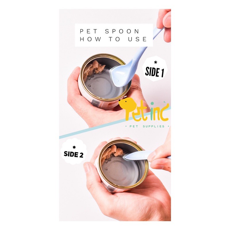 Paw meal cover with pet spoon set