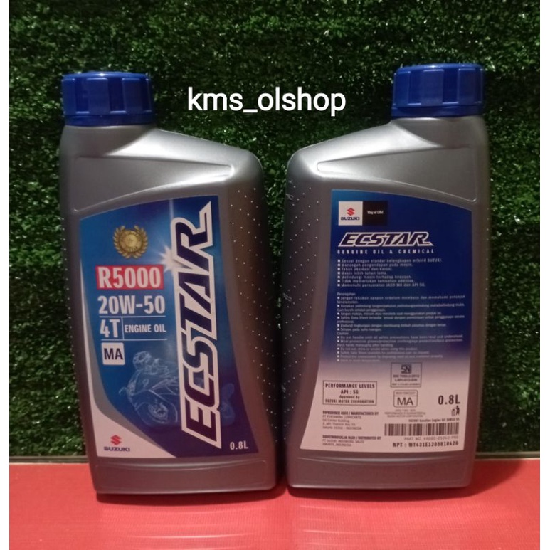 Oli SGO Suzuki 4T MA Ecstar R5000 20W-50 0.8 Liter Pelumas Mesin Motor 800 ml 100% Original