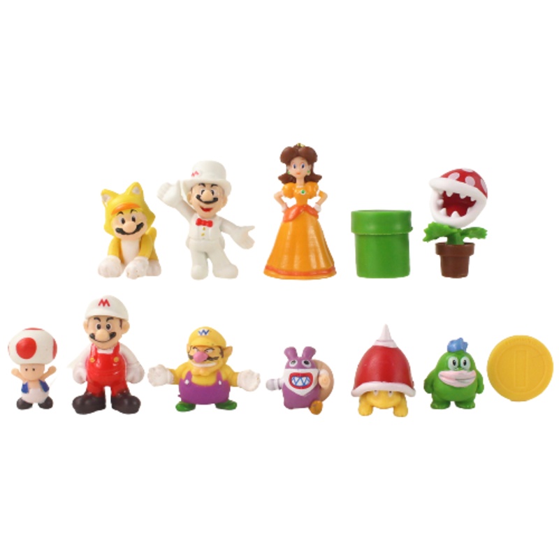 Ready Stock 48Pcs/set Super Mario Bros Luigi Model Doll Toys Action Figures Cake Decoration