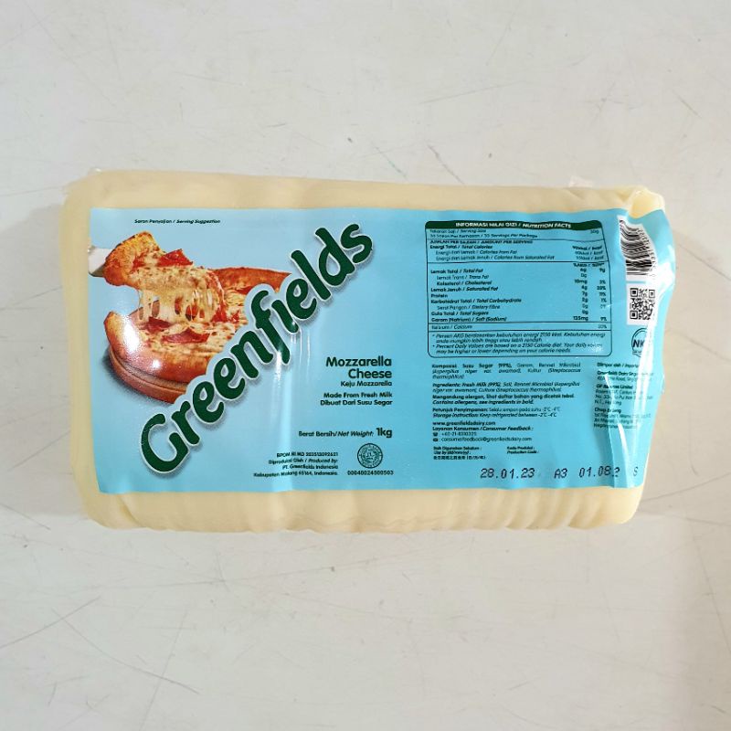 Greenfields Keju Mozzarella Cheese 1kg