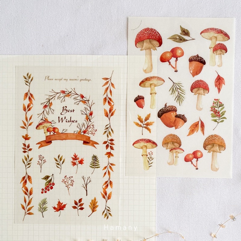 

MU Craft Print-On Sticker Mushroom 031