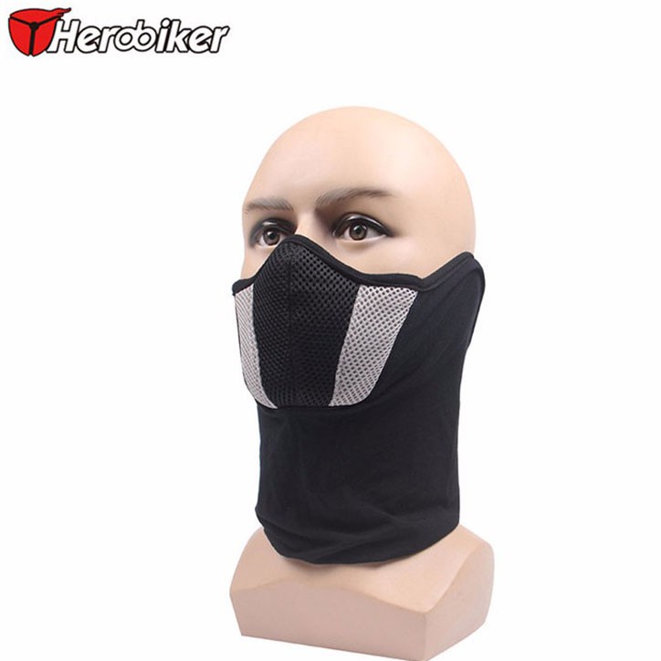 Masker Motor OMSEG4KY Full Face Ala Ninja - Black-Gray