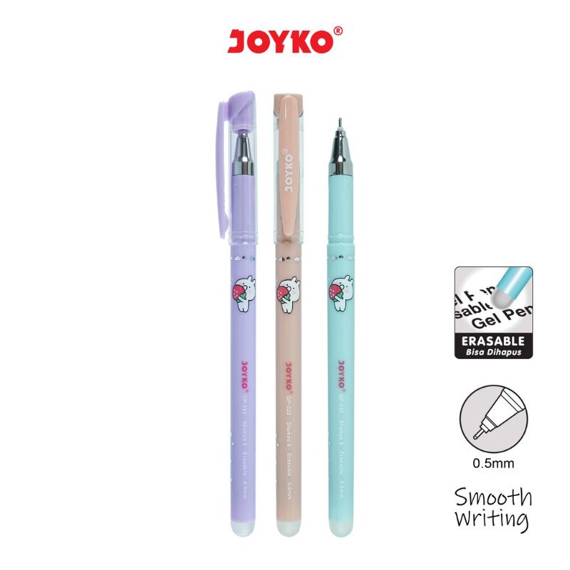 

Erasable Gel Pen Pulpen Bisa Dihapus Joyko GP-333 Shokyo 6 Gel 0.5 mm