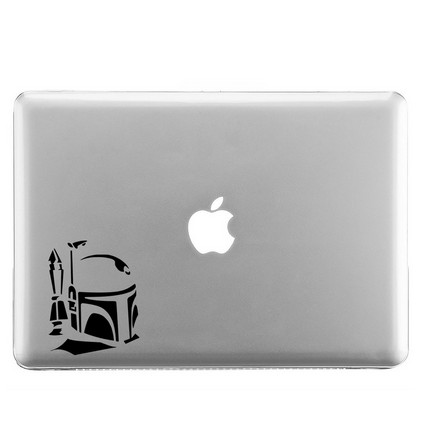 Garskin laptop Stiker Star Wars Bobba Fett Mask Sticker Decal Keren