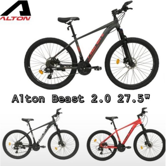 Sepeda Gunung Mtb 27.5 Alton Beast 2.0 - Abu-Abu Abriizshop