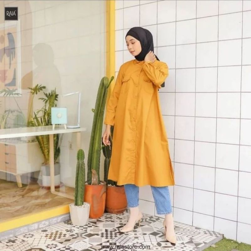 Marzia tunik raia,tunik polos,longtunik katun