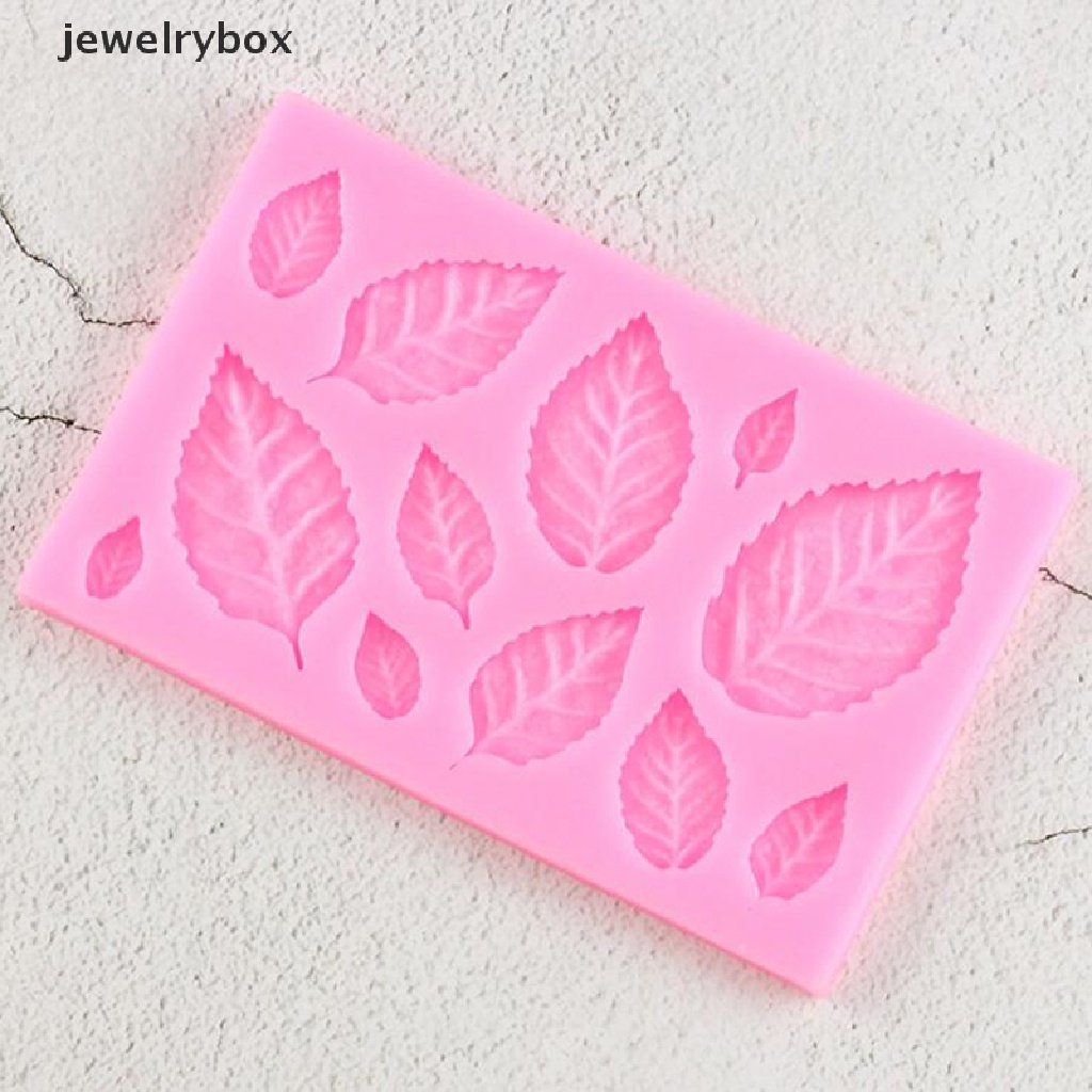 Cetakan Fondant Bentuk Daun Mawar Bahan Silikon Untuk Dekorasi Kue