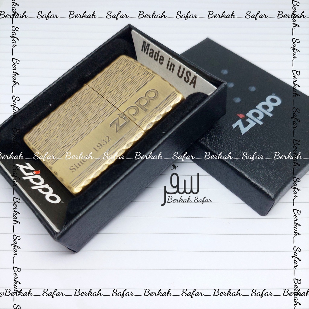 Korek Zippo Gold Old Wood Since 1932 Lighter High Premium Quality Made In Usa &quot;Limited Edition&quot; - Free Box