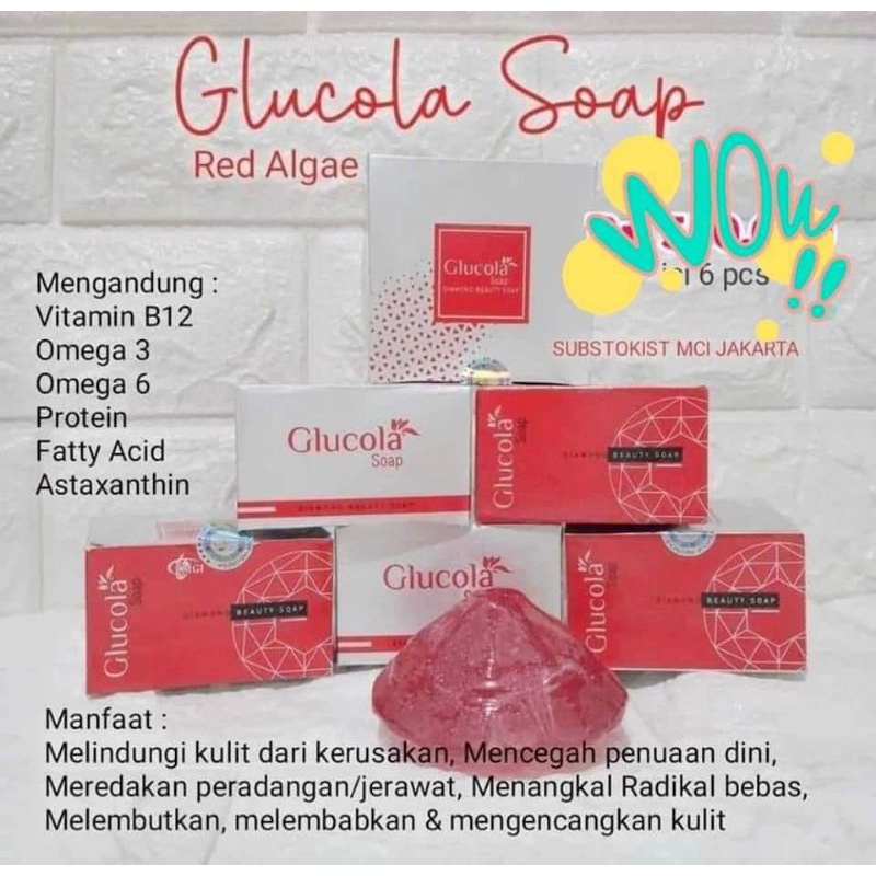 Glucola Soap Red Algae/ Sabun Glukola Merah