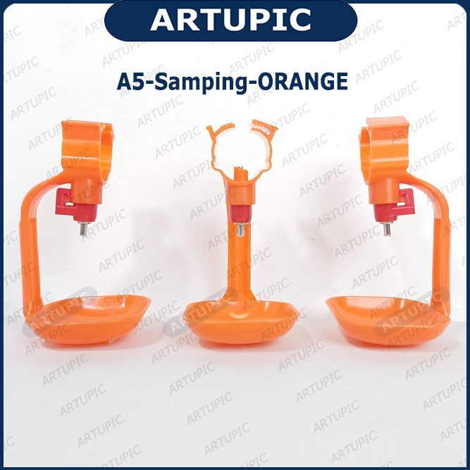 Nipple Ayam Nepel Nipel Nippel Ayam Pedaging Broiler A5-Samping-ORANGE