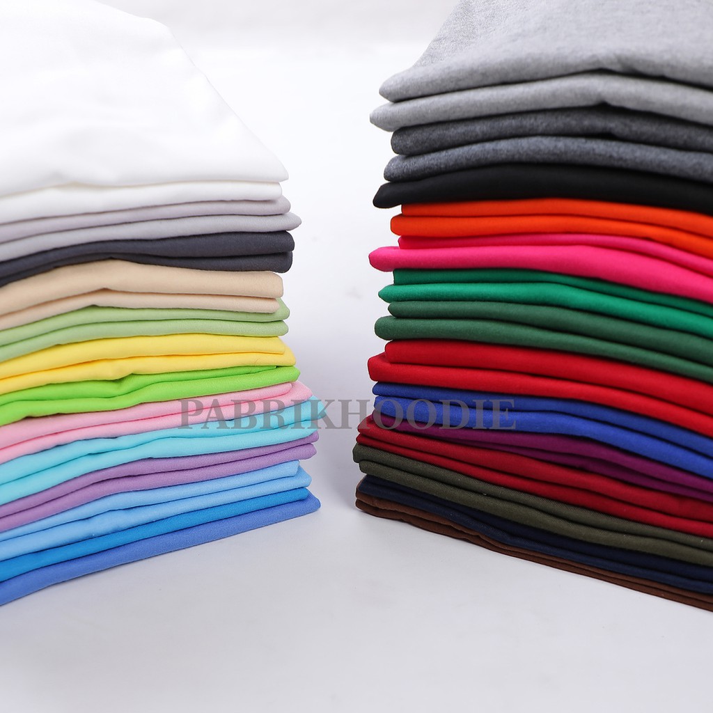 PABRIKHOODIE - KAOS POLOS PENDEK 100% COTTON (PRIA &amp; WANITA)