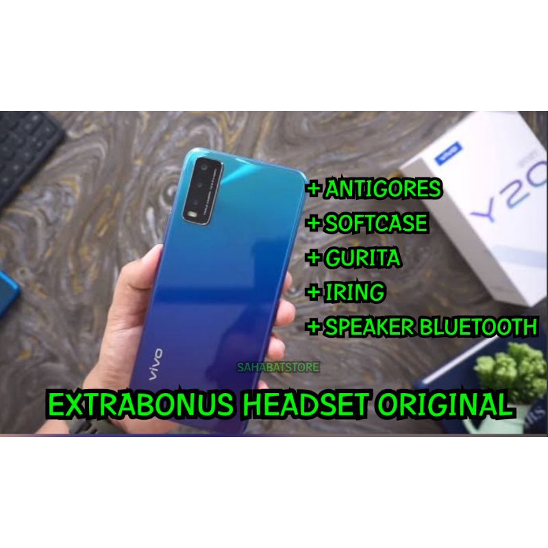 VIVO Y20 2021 RAM 4GB INTERNAL 64GB  - GARANSI RESMI VIVO INDONESIA SETAHUN