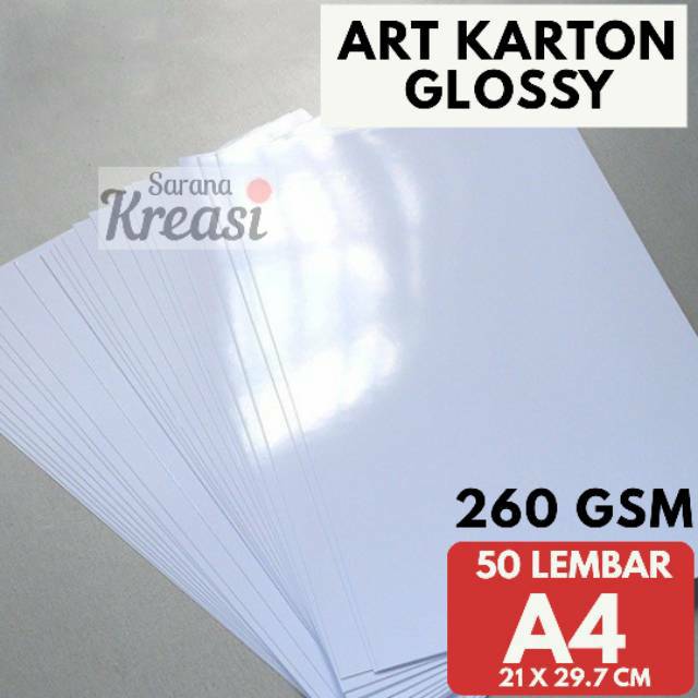 Kertas Art Paper Karton Glossy 260gr A4 Shopee Indonesia