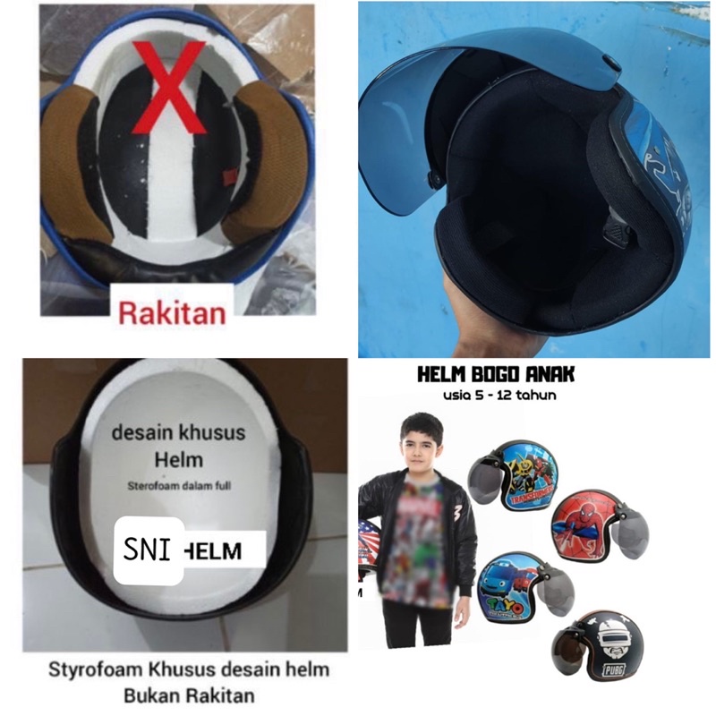 HELM BOGO JUNIOR/HELM ANAK TANGGUNG Usia6-12Th