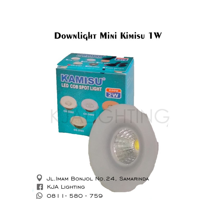 Lampu LED Downlight Mini Bulat Cob Putih 2W LED