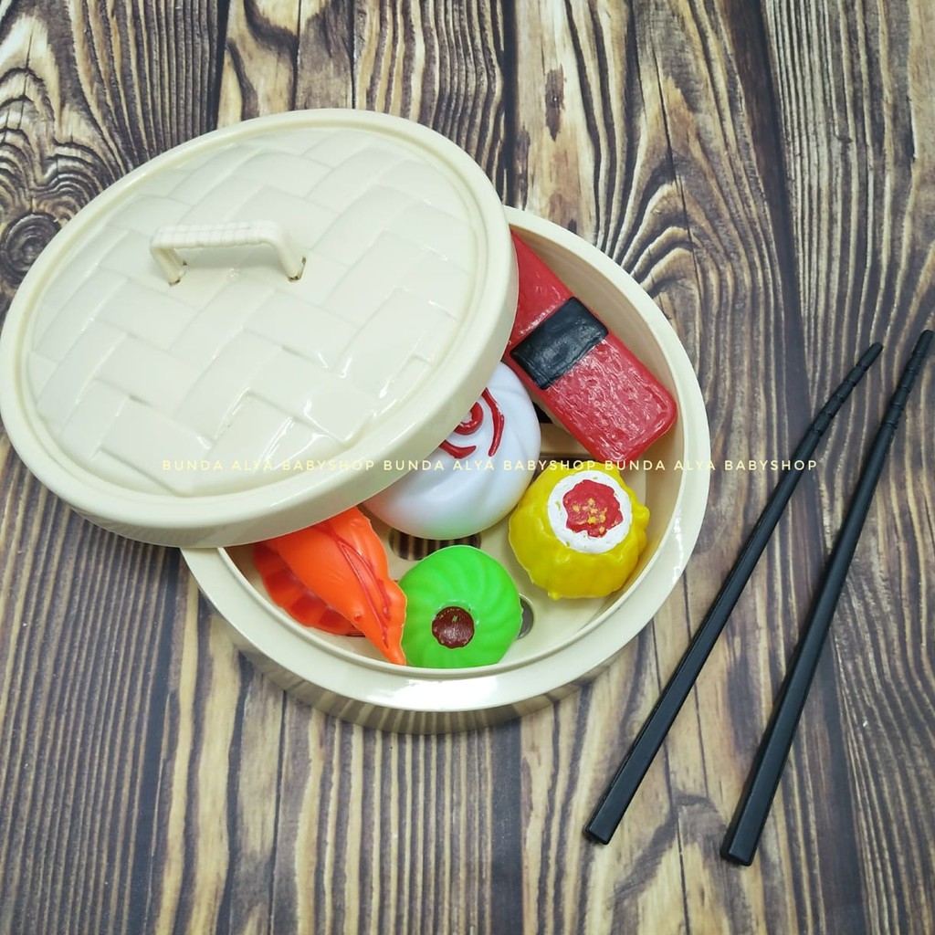 Mainan Anak Masak Dimsum Set Seafood - Masakan Makanan Dimsum Sushi Food Mainan Masak - Masakan Anak Mainan Anak Edukasi