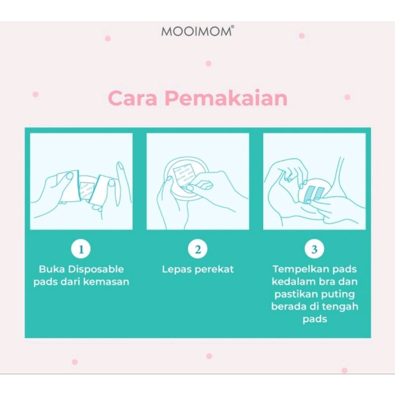 [READY STOCK] MOOIMOM Disposable Breast Pad 3D Ultra-Thin 30pcs