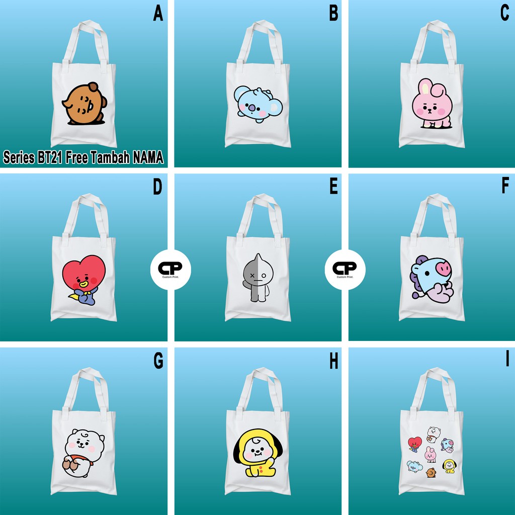 

TAS TOTEBAG BABY KANVAS/GOODIE BAG - SERIES BT21