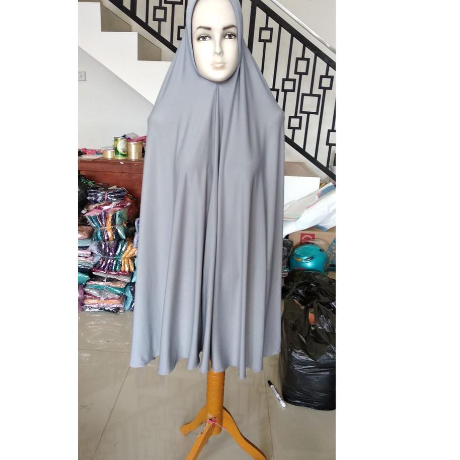 Oke Price.. Jilbab khimar jersey tebal Jumbo Polos syari banget