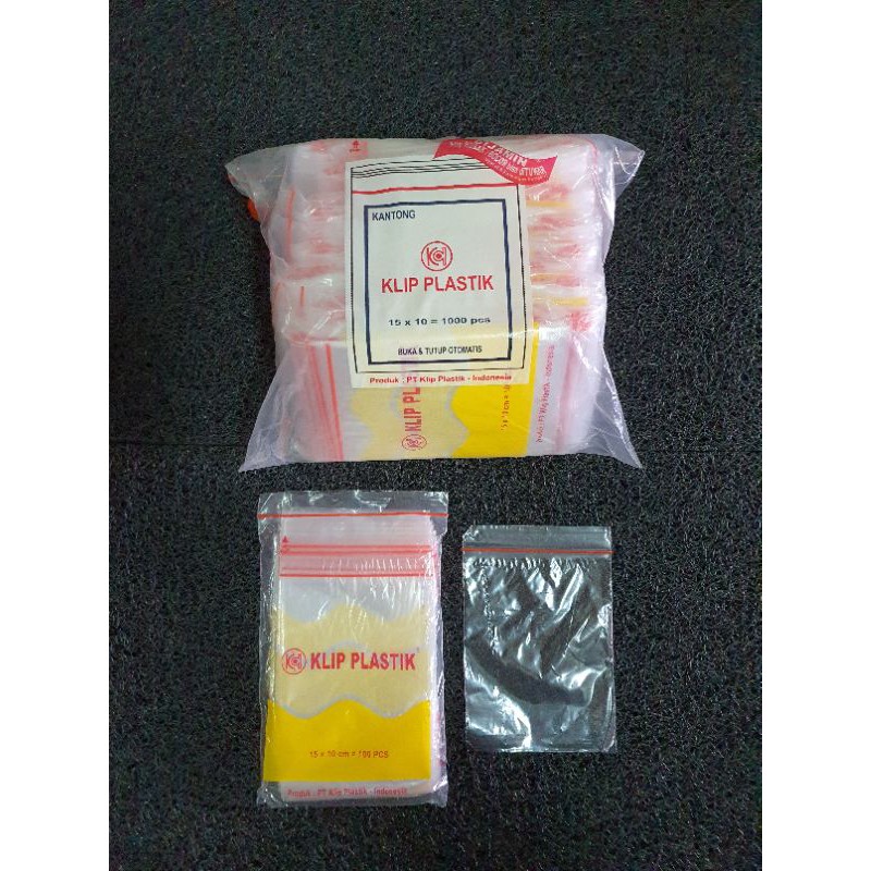 Plastik Klip/ Plastic Clip 15x10 Tebal Isi 100 Pcs