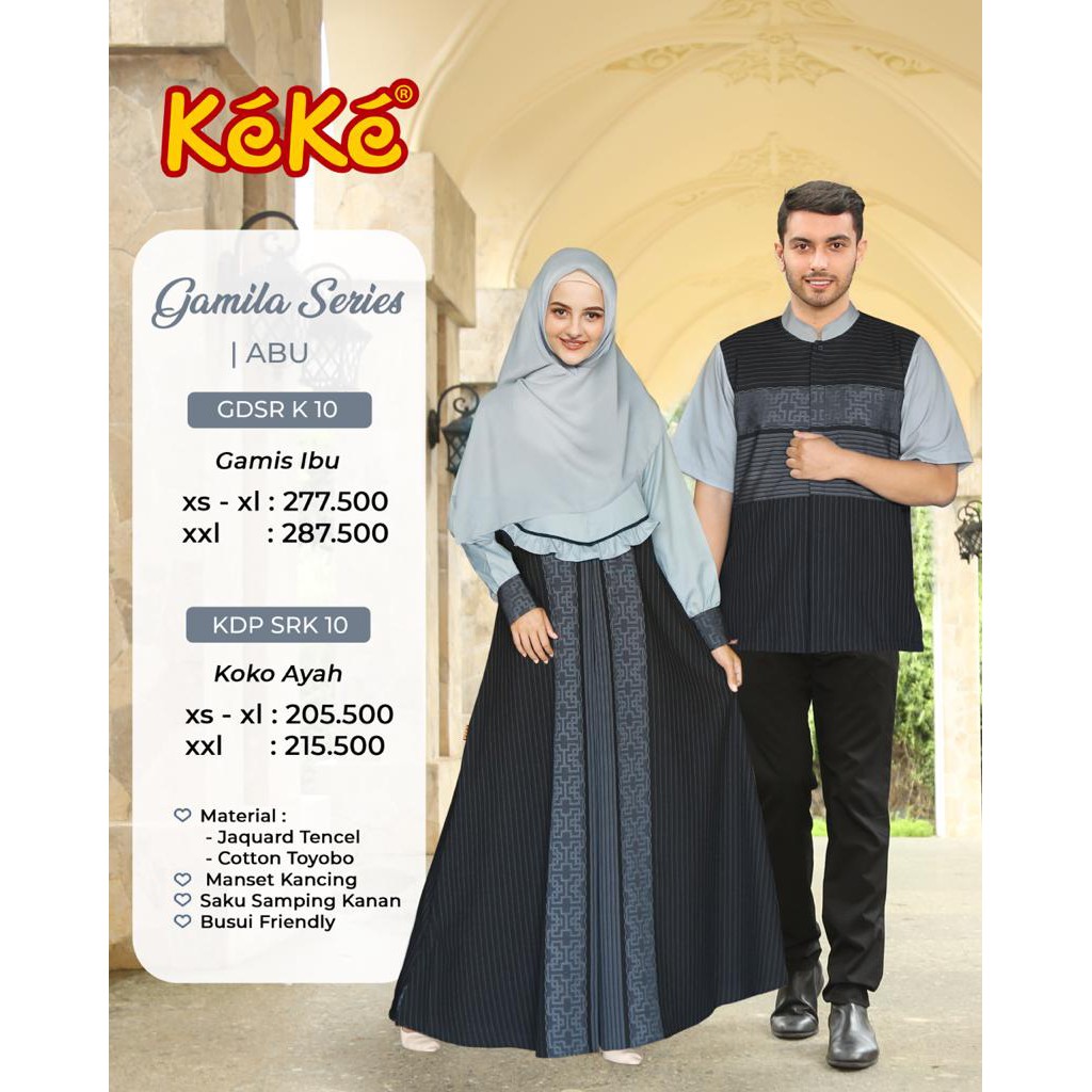 [ABU - KOKO LENGAN PENDEK] SARIMBIT KEKE TERBARU 2021 - SRK 010