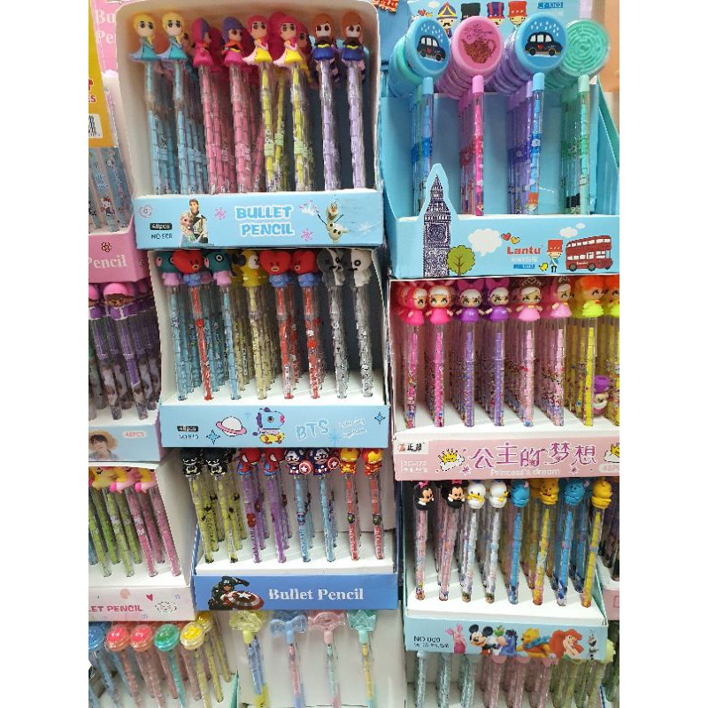 

(4pcs) pensil lantu/lantu bensia/pensil cabut lucu/pensil bongkar pasang