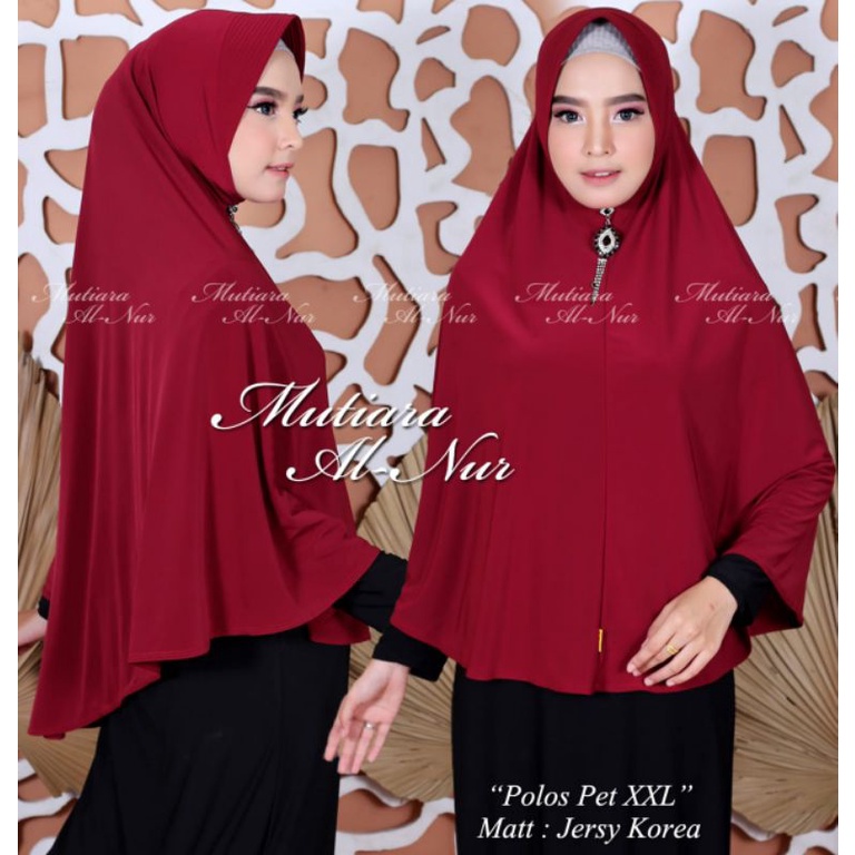 Jilbab Jersey Polos XXL /Jilbab instan Polos Jersey Ped XXL