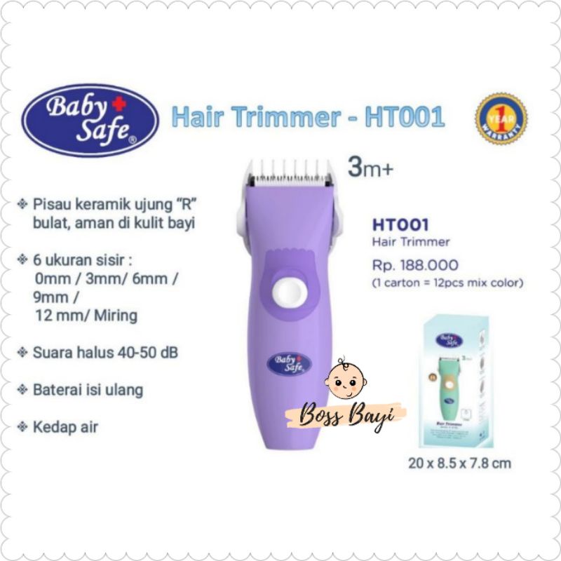 BABY SAFE Hair Trimmer HT001 / Pemotong Rambut Bayi Anak