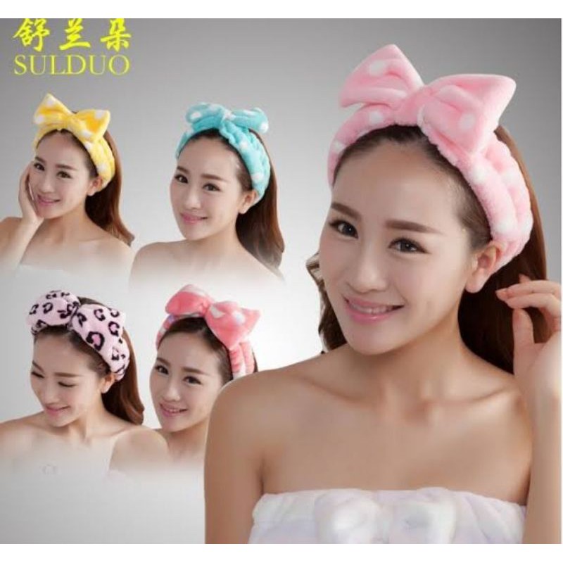 BANDANA BANDO RAMBUT HEADBAND PITA BESAR UNTUK CUCI MUKA MAKEUP FASHION KOREAN STYLE