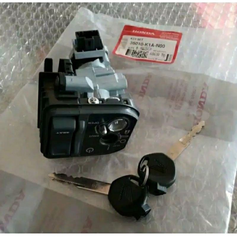 KUNCI KONTAK KEYSET ORIGINAL BEAT NEW 2020 LAMPU LED