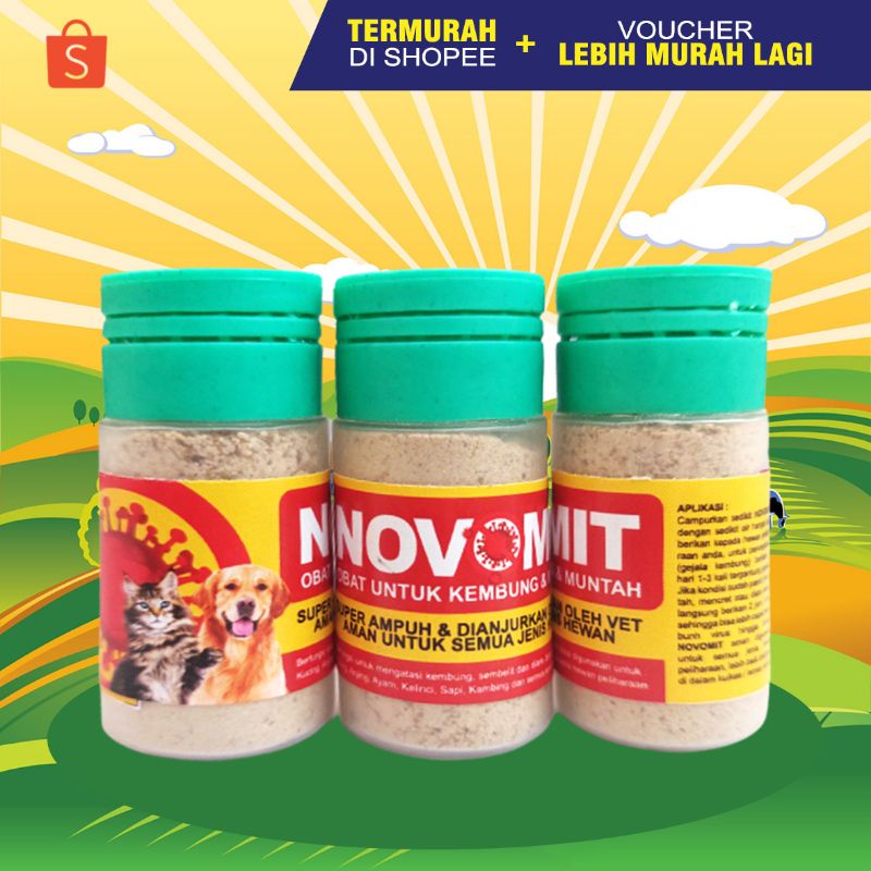 NOVOMIT - Obat Kembung Kucing Obat Muntah Kucing Obat Mencret Diare Kucing Obat Sembelit Kucing