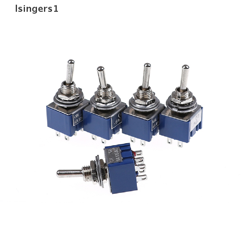 (lsingers1) 5pcs Saklar Toggle 6P 6A 125VAC 6 Pin DPDT ON-ON Mini