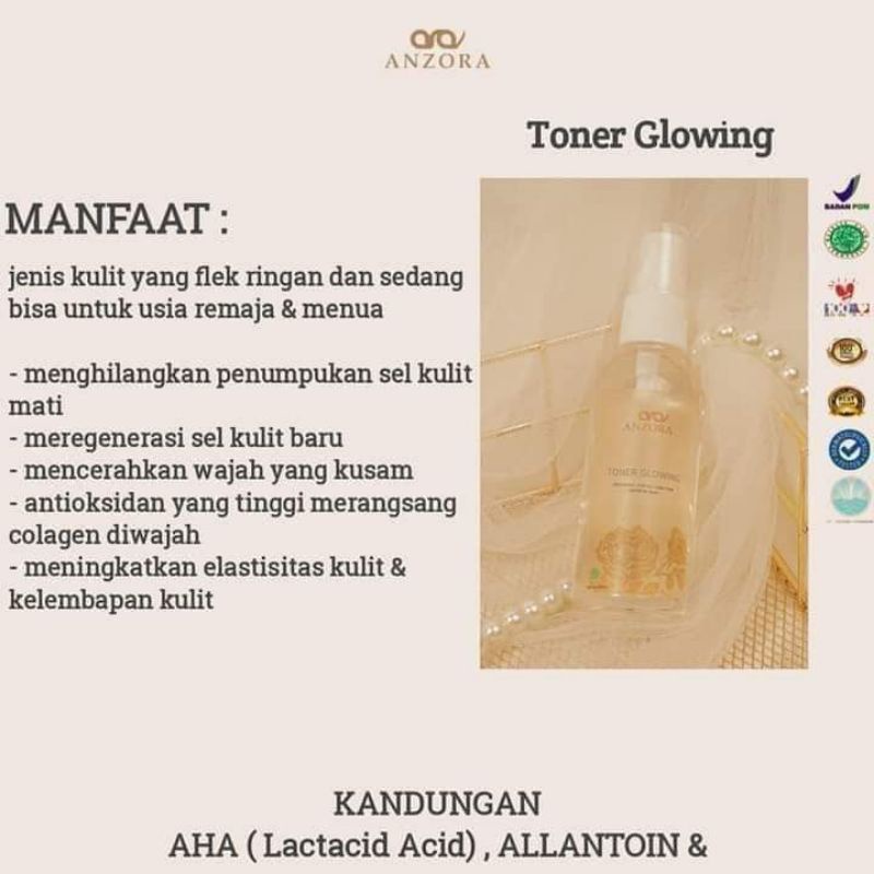 ECER Toner Glowing & Acne Anzora Skincare