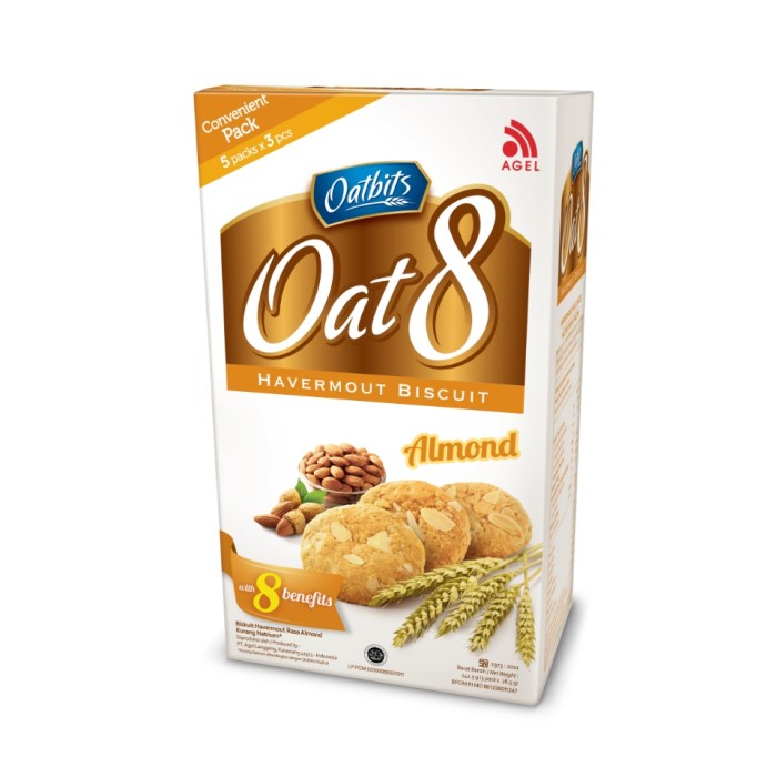 

KERING-KUE- "OATBITS OAT 8 ALMOND BOX (5X28.5GR)" -KUE-KERING.